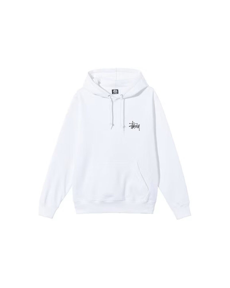 White Stüssy Basic Hoodie | UAE KWU360184