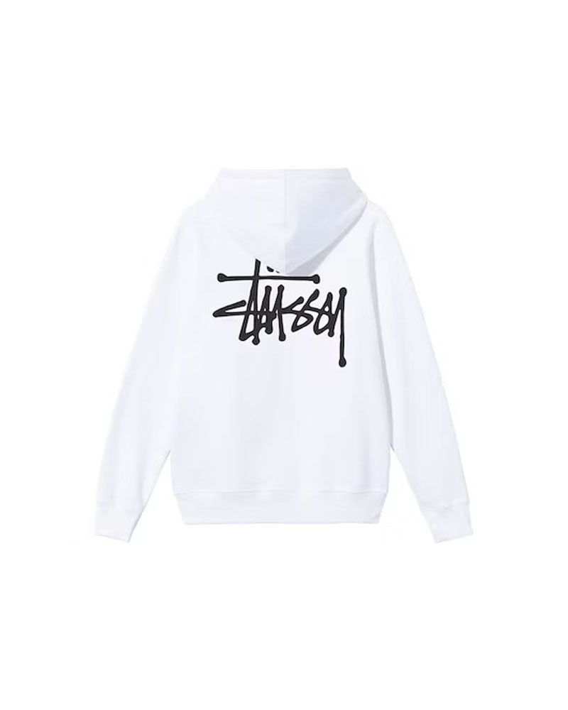 White Stüssy Basic Hoodie | UAE KWU360184