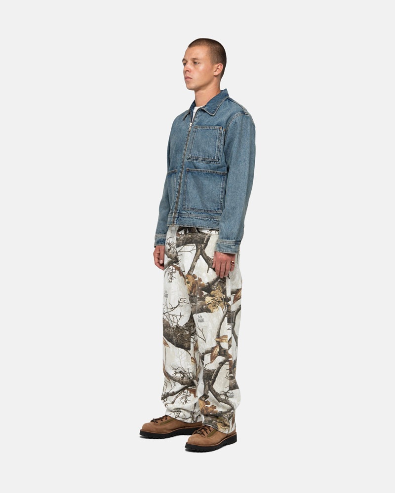 White Stüssy Big OL' Jean Realtree Edge Jeans | UAE NEP704958