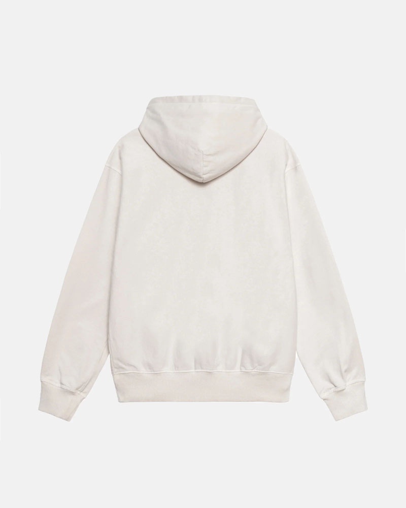 White Stüssy Block Sport Pigment Dyed Hoodie | UAE OEB132684