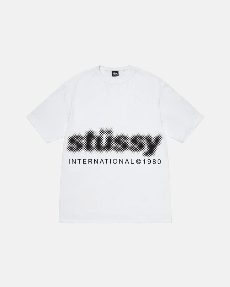 White Stüssy Blur T-Shirt | UAE RCX357460