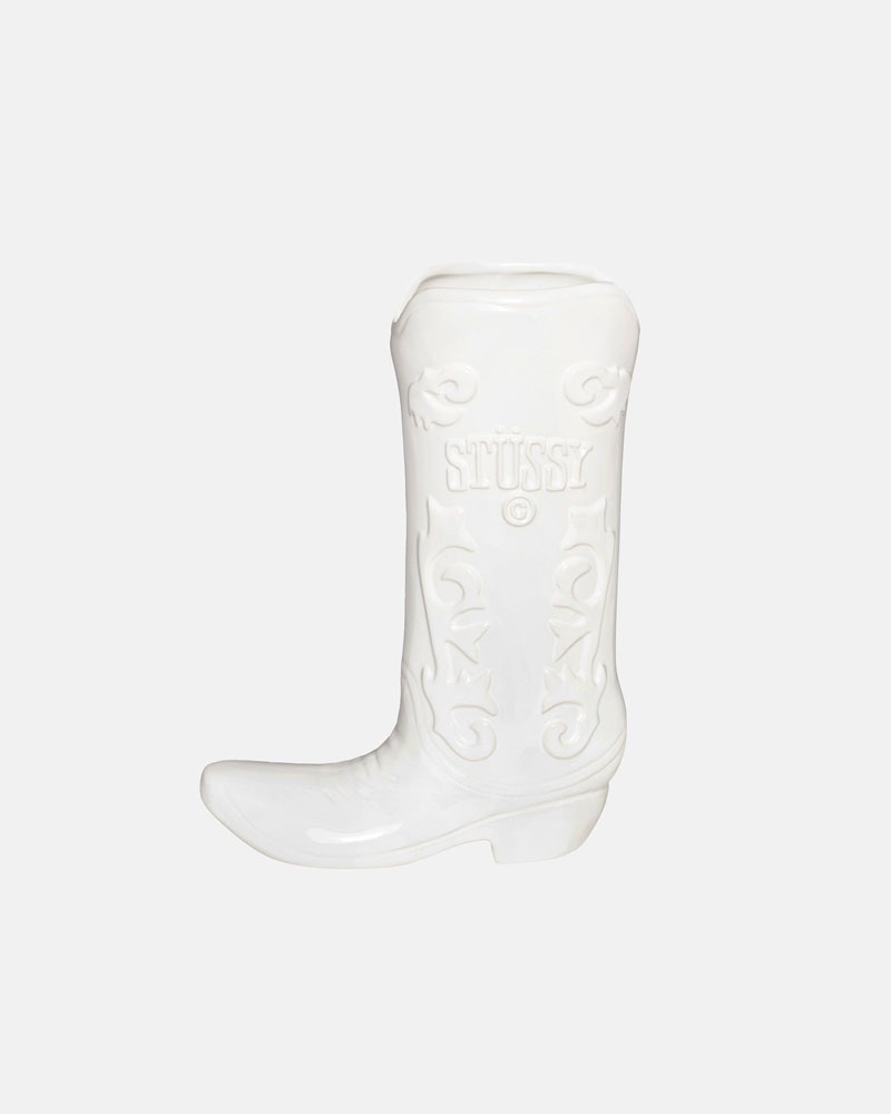 White Stüssy Ceramic Boot Vase Other Accessories | UAE AEN659384