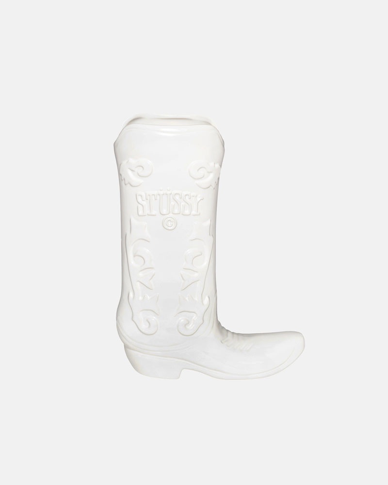 White Stüssy Ceramic Boot Vase Other Accessories | UAE AEN659384