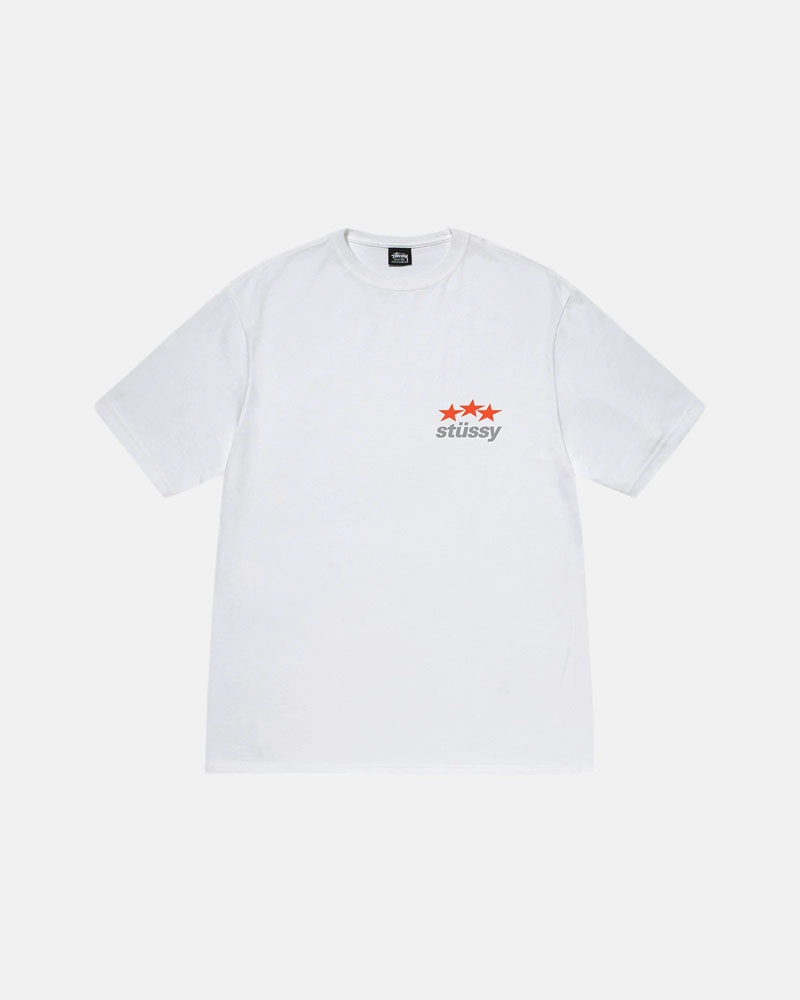 White Stüssy Designs Usa T-Shirt | UAE FUX825340