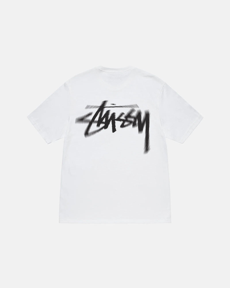 White Stüssy Dizzy Stock T-Shirt | UAE MSE968315