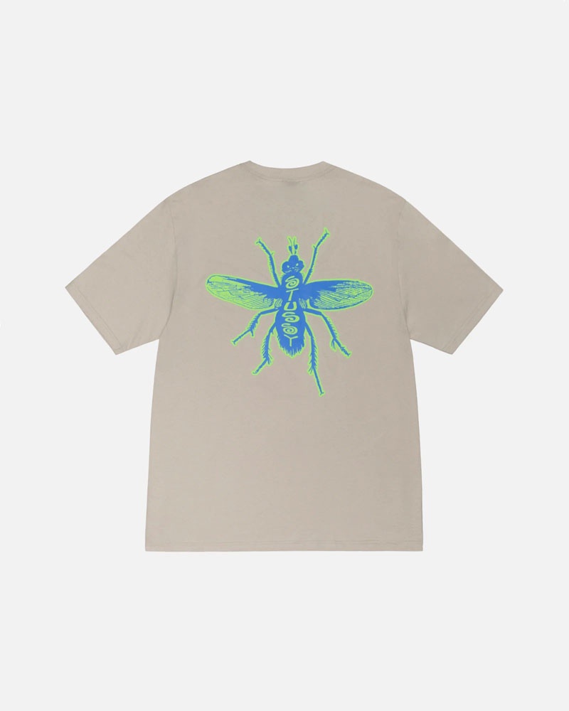 White Stüssy Housefly Off T-Shirt | UAE UNB928641