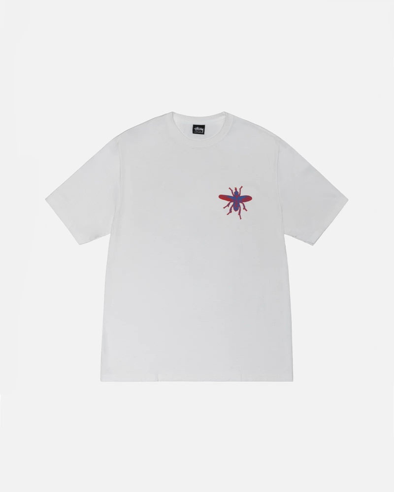 White Stüssy Housefly T-Shirt | UAE GQS896534