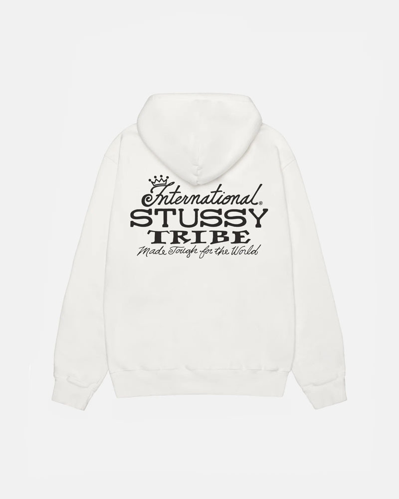 White Stüssy IST Pigment Dyed Hoodie | UAE PZL073428