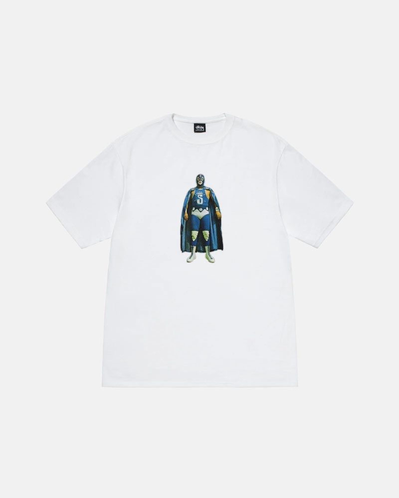 White Stüssy Lucha T-Shirt | UAE HCX064872