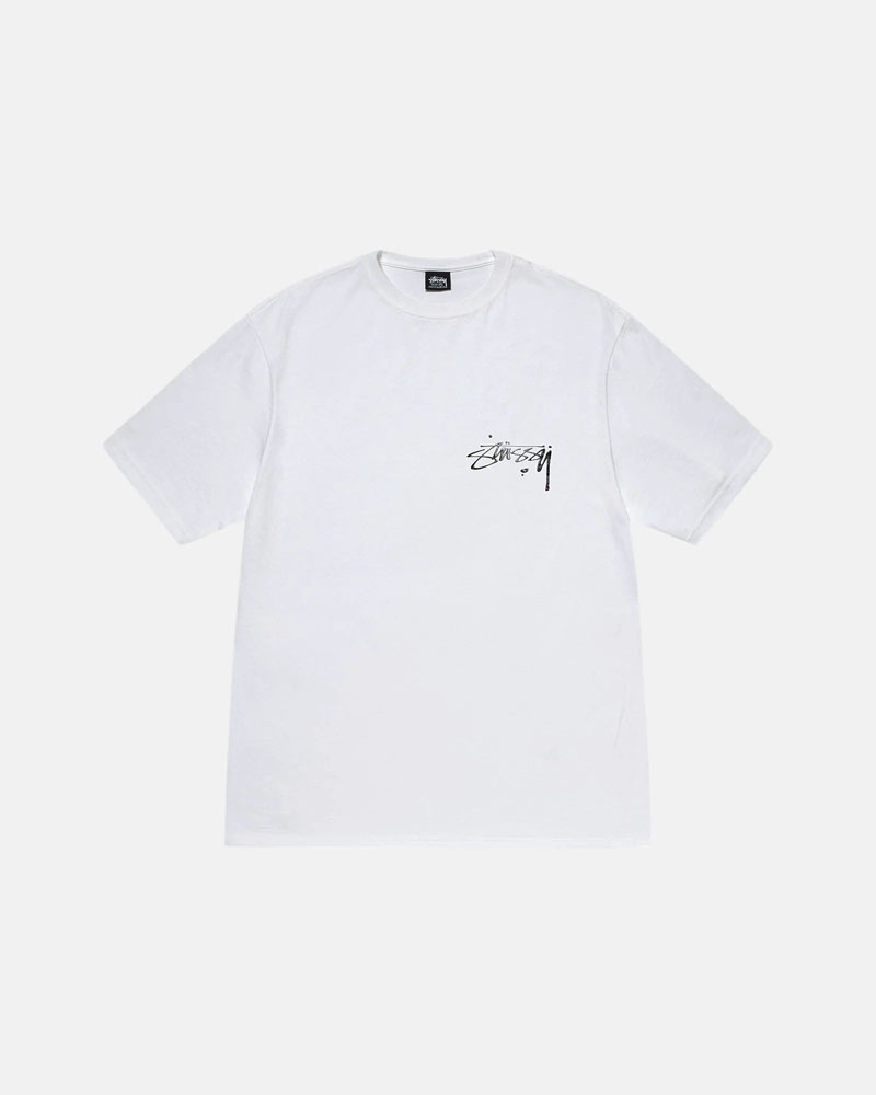 White Stüssy Mercury T-Shirt | UAE HSF981054