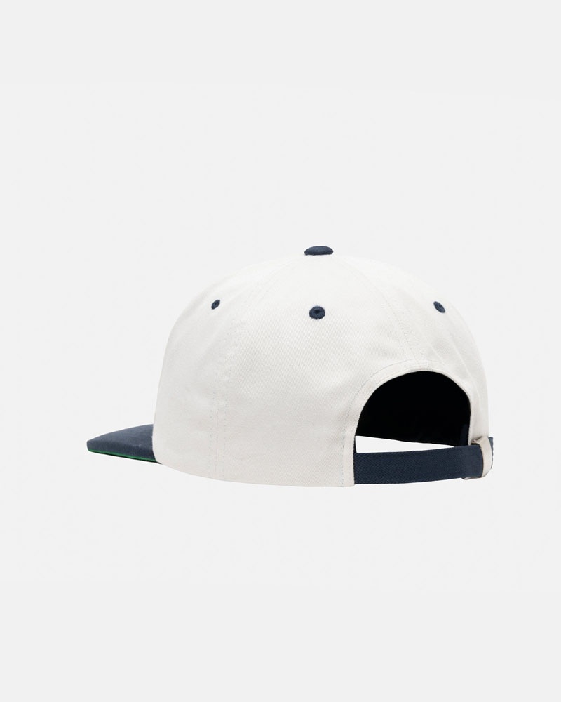 White Stüssy Mid-Depth Basic Star Strapback Cap | UAE VBW683147