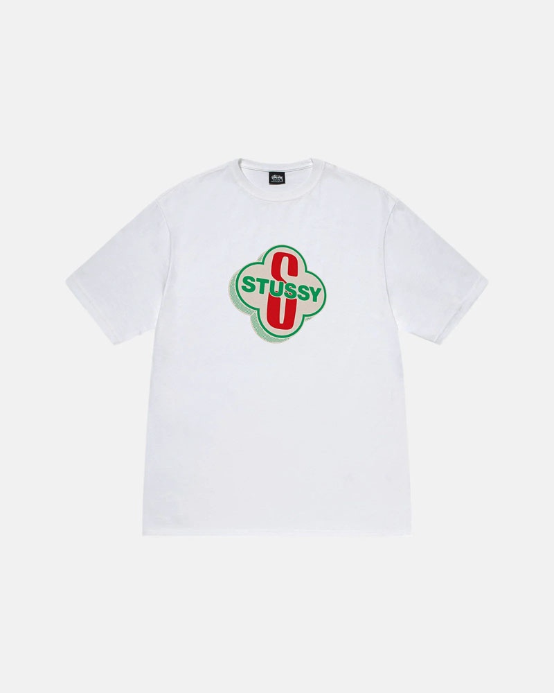 White Stüssy Motel T-Shirt | UAE FXO518906