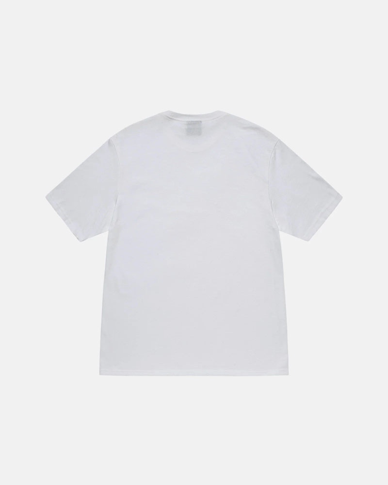 White Stüssy No.4 T-Shirt | UAE URZ654781