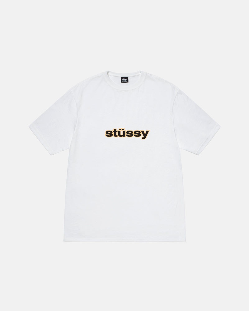 White Stüssy SS-Link T-Shirt | UAE FHL023586