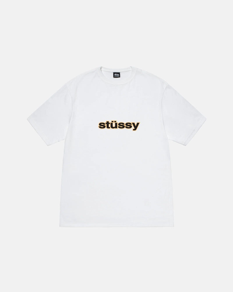 White Stüssy SS-Link T-Shirt | UAE XWH341650