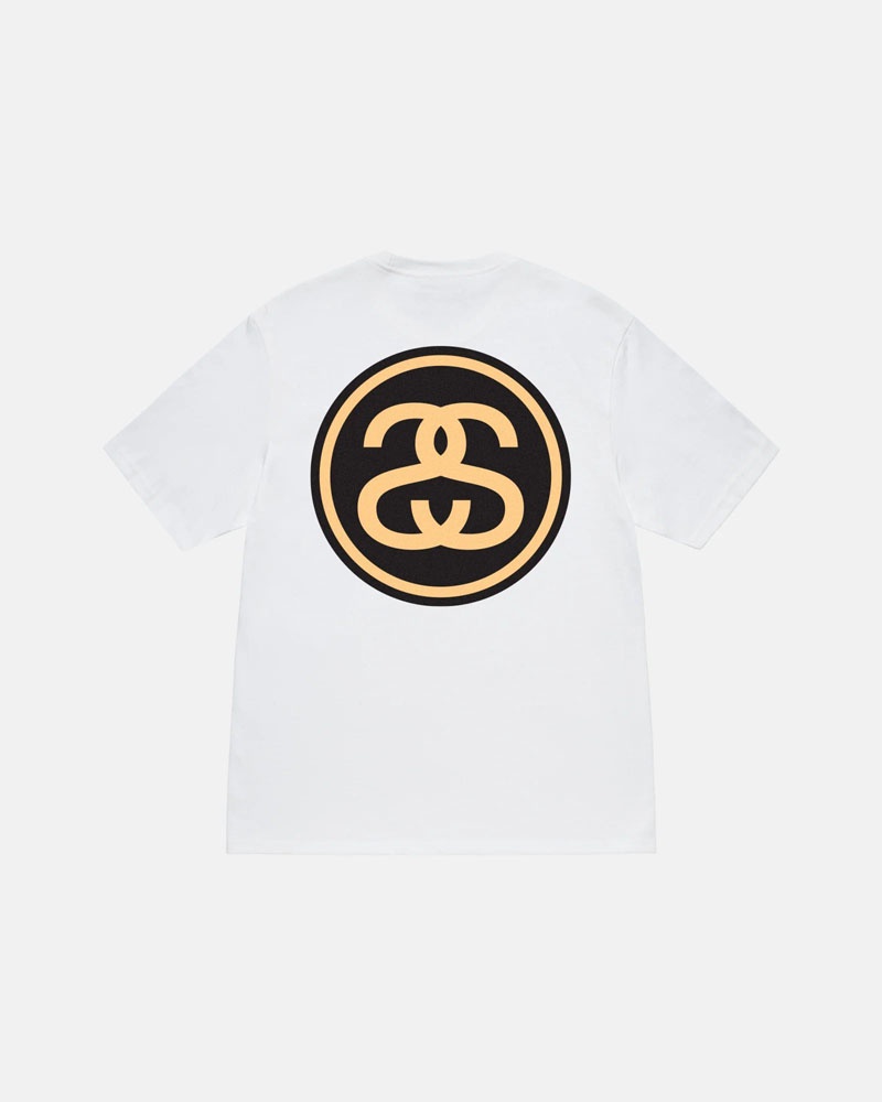 White Stüssy SS-Link T-Shirt | UAE XWH341650