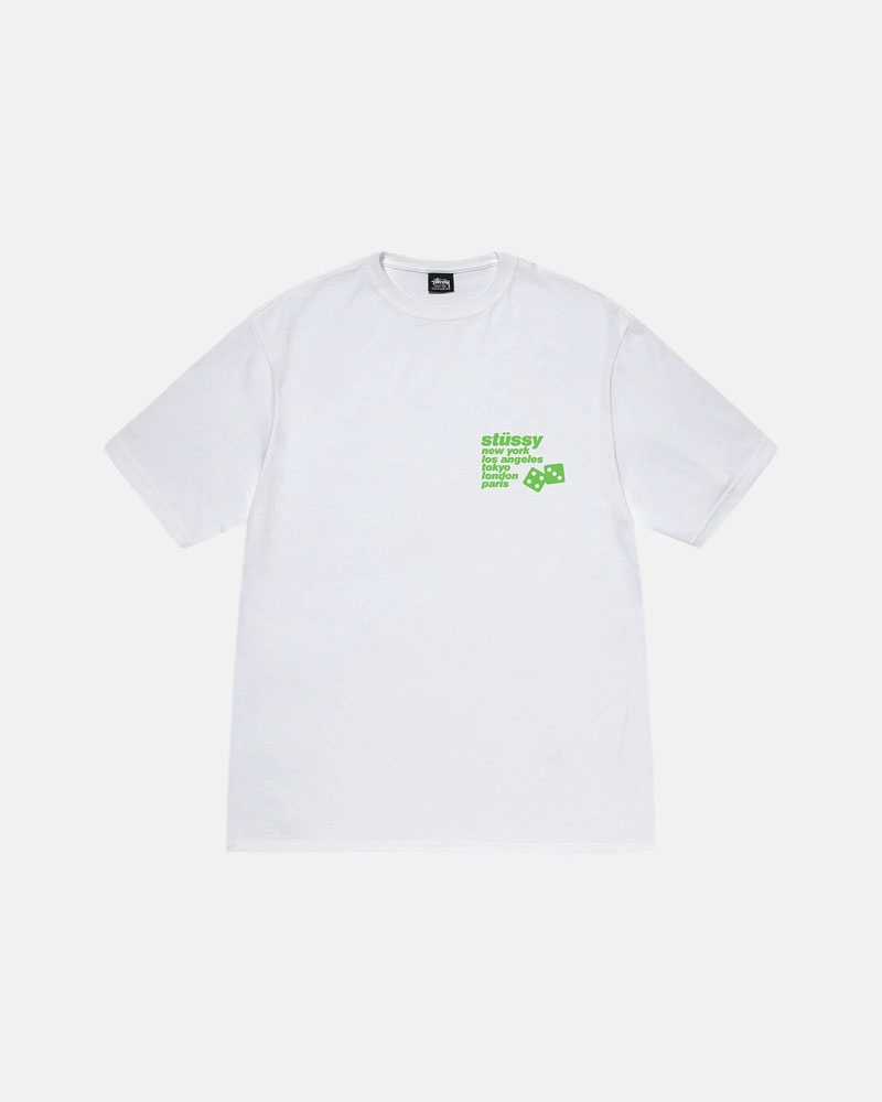 White Stüssy Silhouette T-Shirt | UAE VEU627138