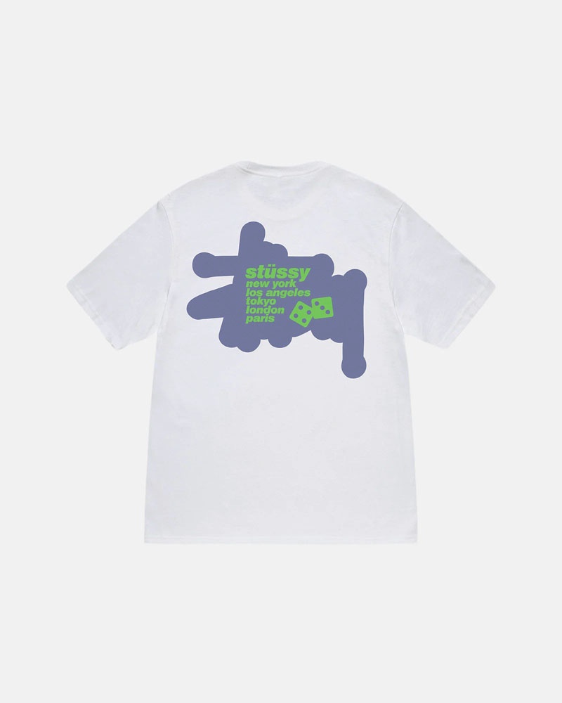 White Stüssy Silhouette T-Shirt | UAE VEU627138