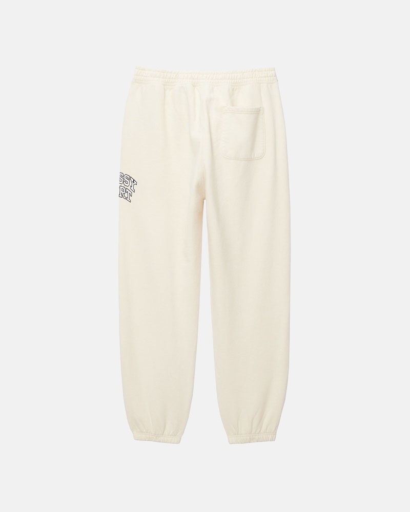 White Stüssy Sport Sweatpants | UAE ZOL972618