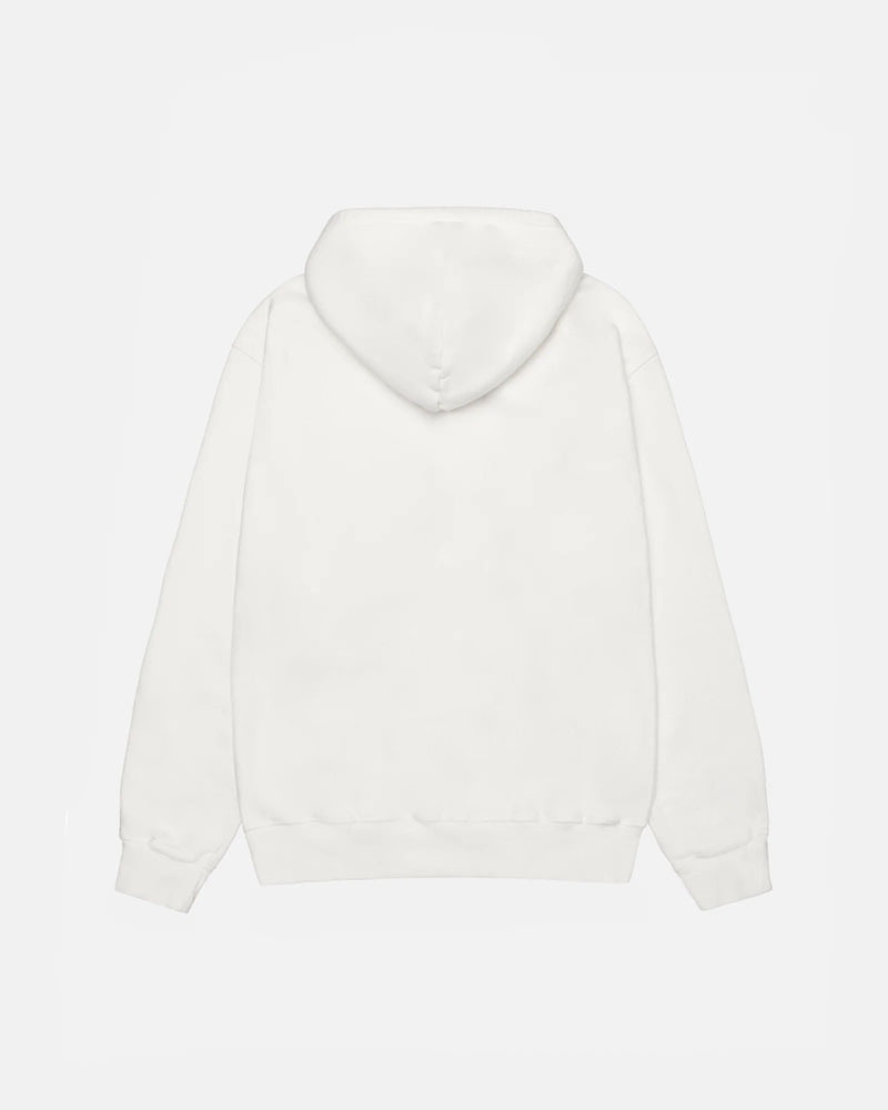 White Stüssy Star Pigment Dyed Hoodie | UAE RLG920418