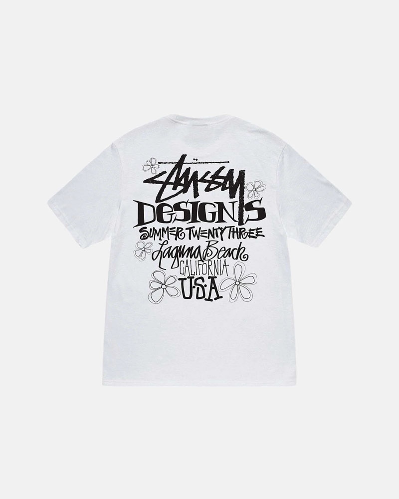 White Stüssy Summer LB T-Shirt | UAE CWV253761