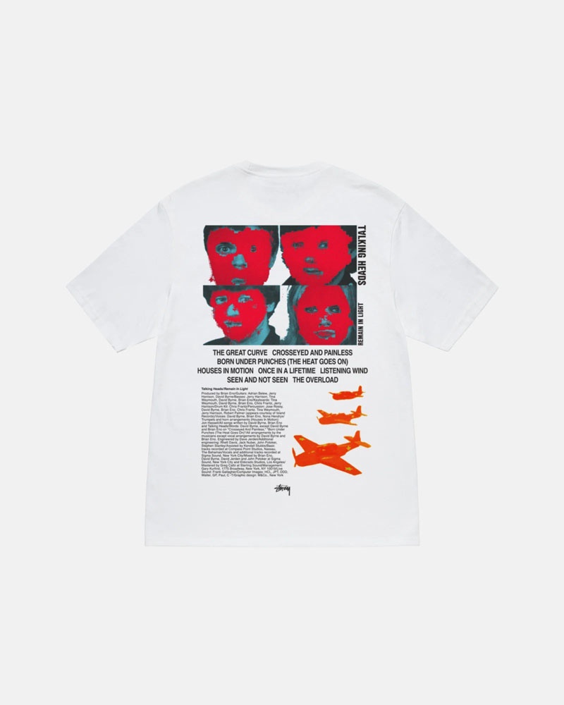 White Stüssy Talking Heads Remain In Light T-Shirt | UAE ORY248136