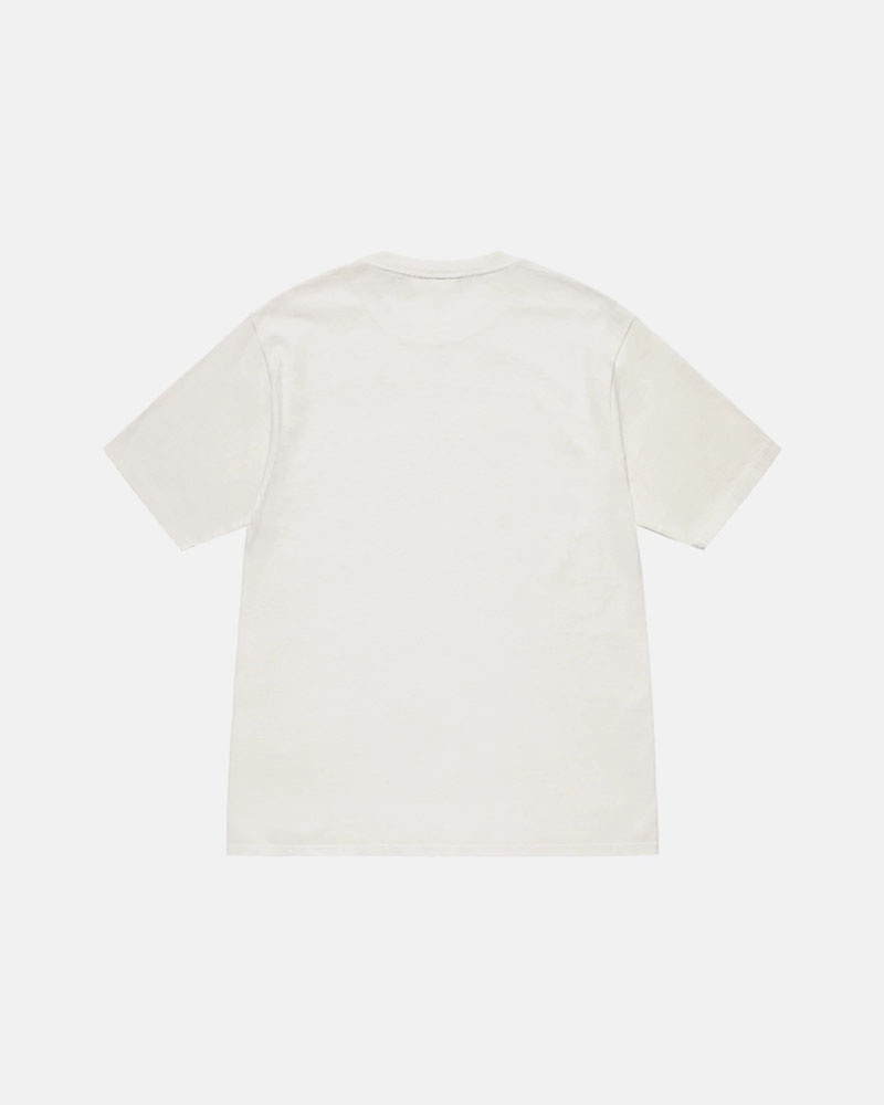 White Stüssy Web Pigment Dyed T-Shirt | UAE LFB041397