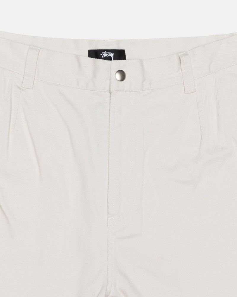 White Stüssy Workgear Trouser Twill Pants | UAE BUV234871