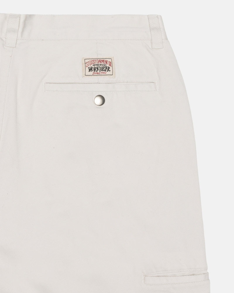 White Stüssy Workgear Trouser Twill Pants | UAE BUV234871