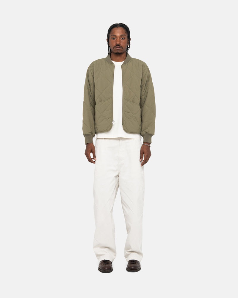 White Stüssy Workgear Trouser Twill Pants | UAE BUV234871