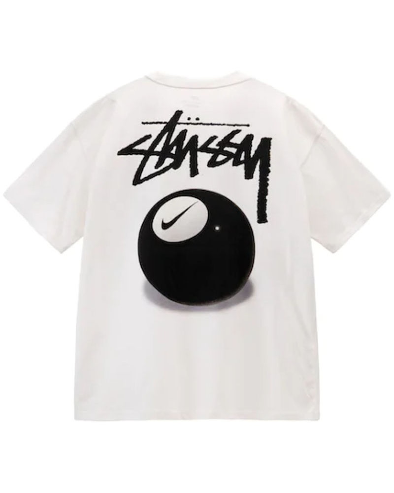 White Stüssy X NK 8 Ball T-Shirt | UAE XNR028497