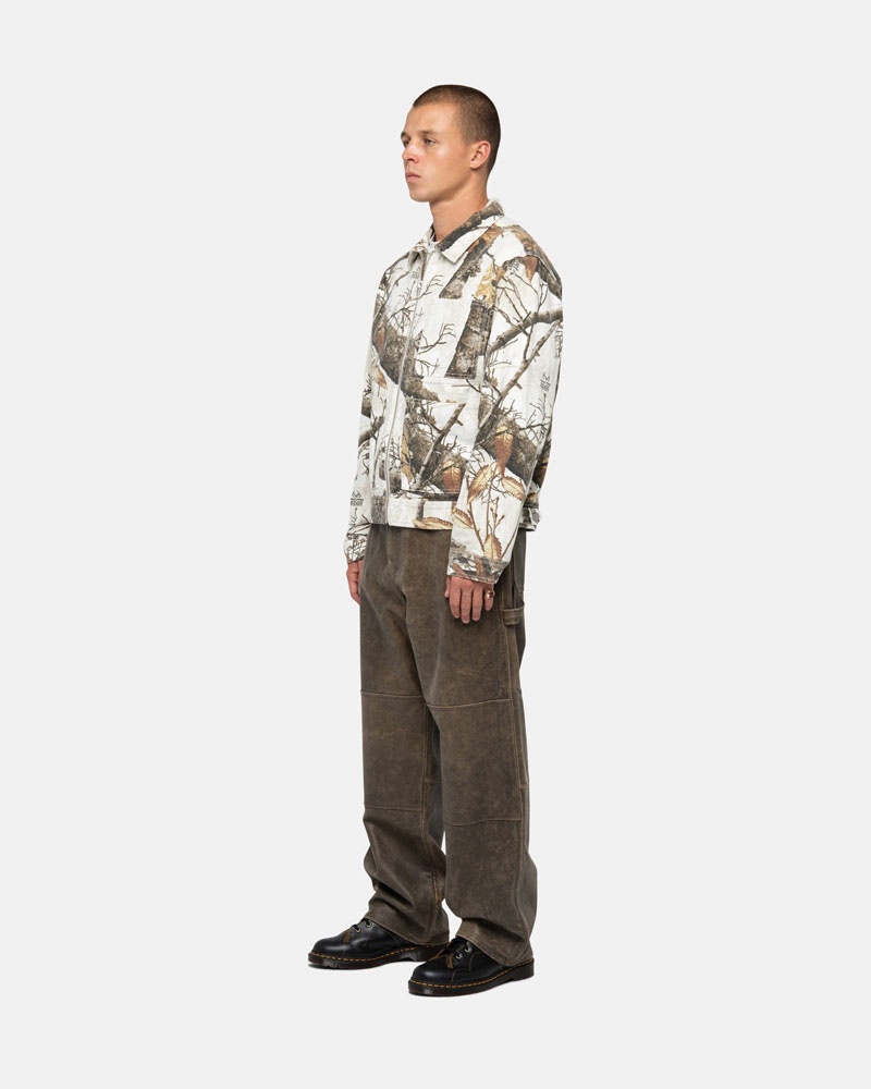 White Stüssy Zip Work Realtree Edge Jacket | UAE UVF103986