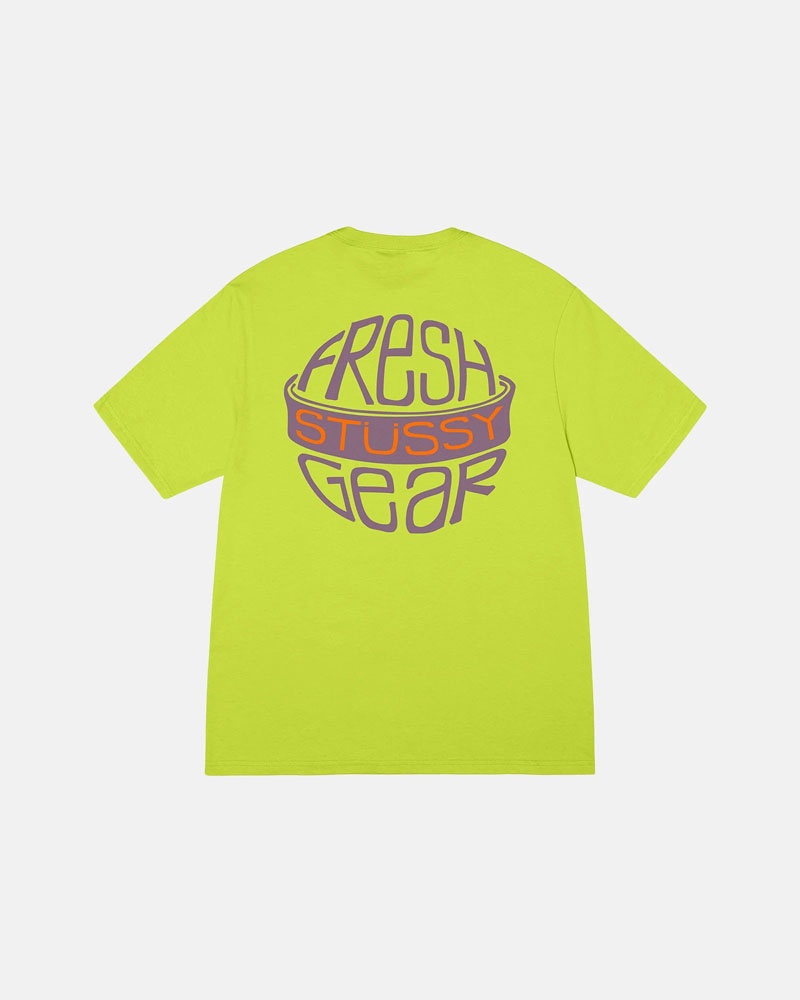 Yellow Stüssy Fresh Gear T-Shirt | UAE BQC306795