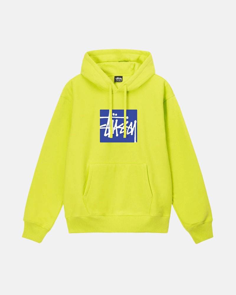 Yellow Stüssy Stock Box Hoodie | UAE EFP561987