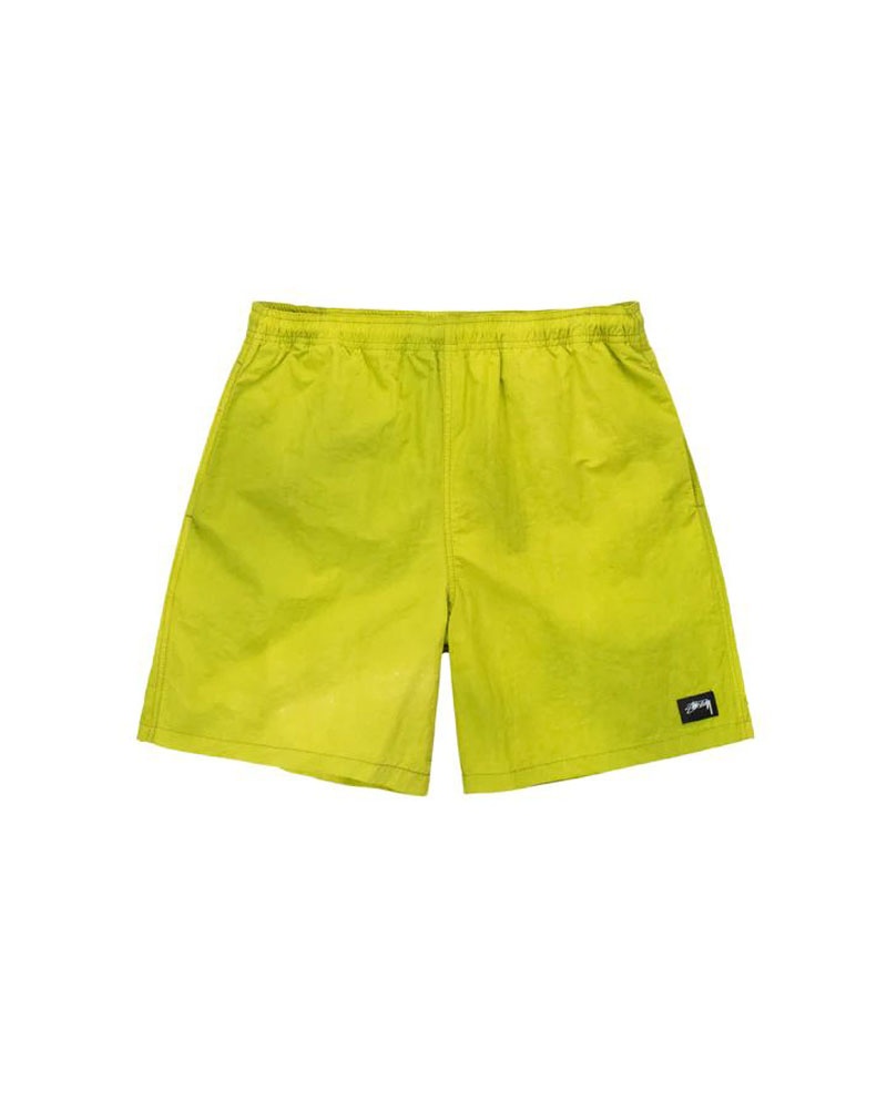 Yellow Stüssy Wave Dye Nylon Shorts | UAE SYX647013